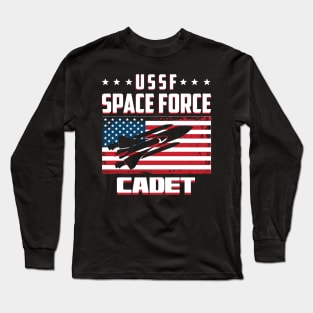 Funny United States Space Force Cadet T-shirt Long Sleeve T-Shirt